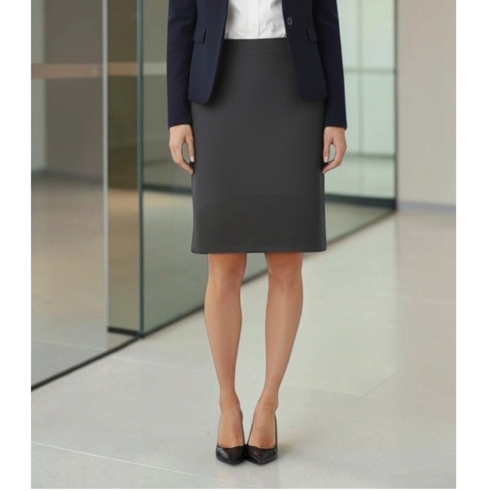 J.CREW Womens 8 Corporate Core Italian Wool Pencil Skirt Charcoal Grey J5407 NEW